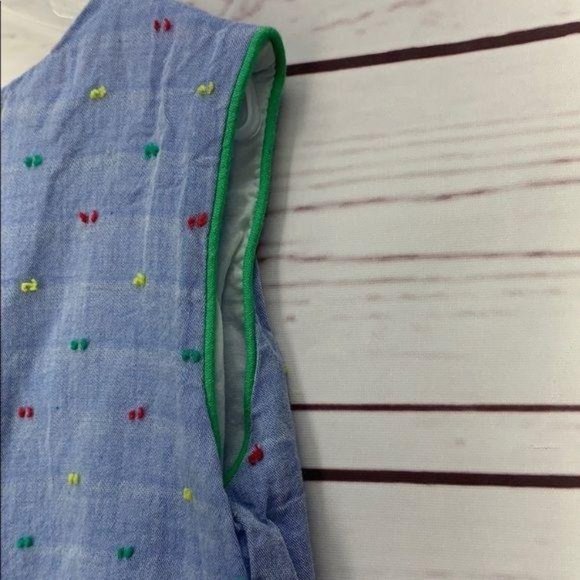 The Oaks Apparel Toddler Girl Blue Swiss Dotted Dress Size 3‎ - Picture 5 of 7